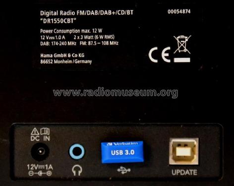 Digital-Radio FM/DAB/DAB+/CD/BT DR1550CBT; Hama GmbH & Co KG, (ID = 2610123) Radio