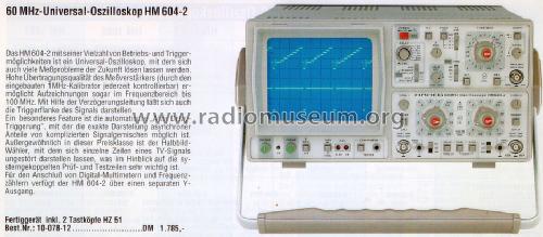 Oszilloskop HM604; HAMEG GmbH, (ID = 1702108) Equipment