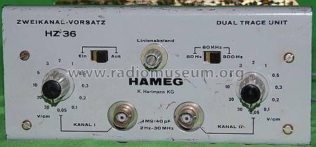 Zweikanal-Vorsatz Dual Trace Unit HZ36; HAMEG GmbH, (ID = 634356) Equipment