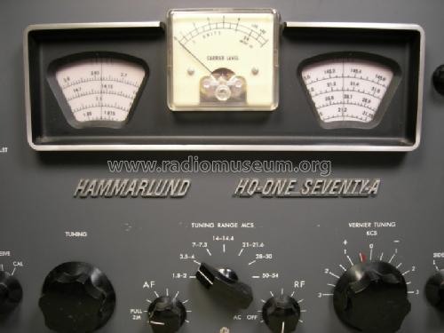 HQ-One Seventy-A HQ-170A-VHF; Hammarlund Mfg. Co. (ID = 1324595) Amateur-R