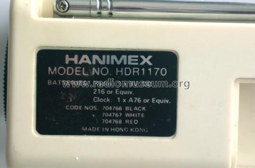 Travel Clock Radio HDR 1170; Hanimex Pty, Ltd.; (ID = 1819412) Radio