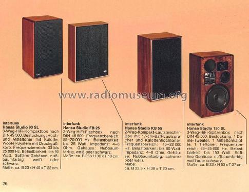 Studio 150 SL; Hansa; Wilhelmshaven (ID = 1759942) Speaker-P