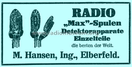 Max Steckspule ; Hansen Max, Radio- (ID = 1516839) Radio part