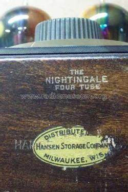 The Nightingale Four Tube ; Hansen Storage (ID = 2085311) Radio