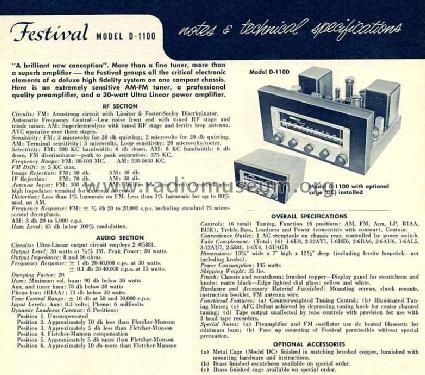 Festival D-1100; Harman Kardon; New (ID = 699810) Radio