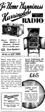 Imperia Combination, All Electric Radio and Phonograph Amplifier R7; Harringtons Ltd; (ID = 2414677) Radio