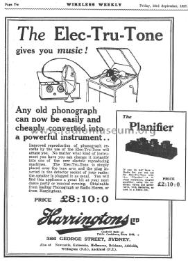 Plannifier ; Harringtons Ltd; (ID = 2171670) Ampl/Mixer