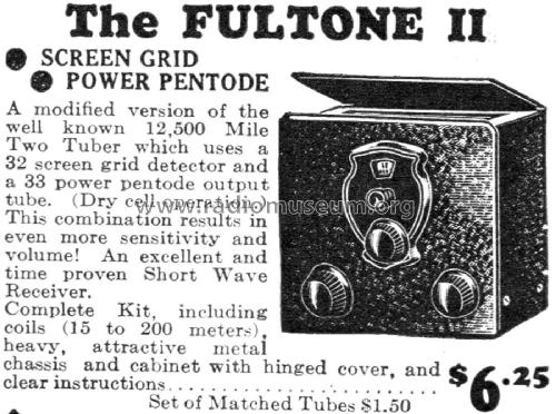 Fultone II; Harrison Radio Co. (ID = 2071875) Radio