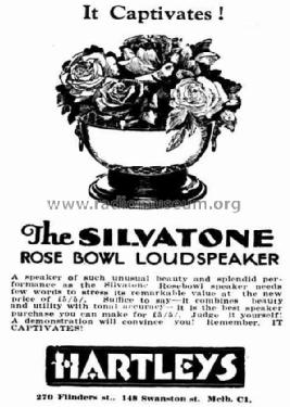 Silvatone Rose Bowl Loudspeaker ; Silvatone Brand, (ID = 1833970) Parlante