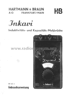 Inkavi M47-1; Hartmann & Braun AG; (ID = 2971815) Equipment