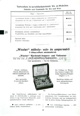 Werkstatt-Ampere-Voltmeter Wuztav; Hartmann & Braun AG; (ID = 2272419) Equipment