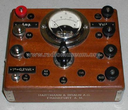 Werkstatt-Ampere-Voltmeter Wuztav; Hartmann & Braun AG; (ID = 142979) Equipment