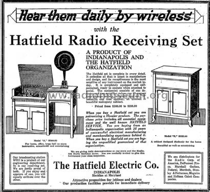 Hatfield Model A; Hatfield Electric (ID = 1935639) Radio