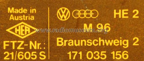 Braunschweig 2 VW 171 035 156 - M96 - HE2; HEA; Wien (ID = 1803334) Car Radio