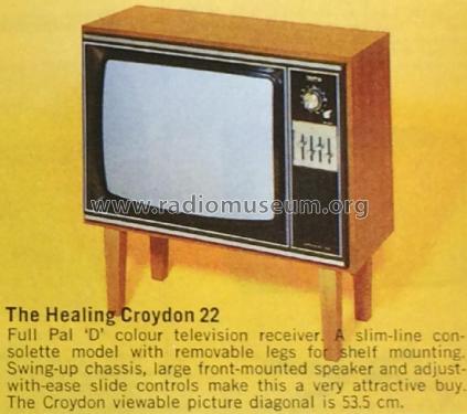 Croydon 22 12069 Ch= C211 ; Healing, A.G., Ltd.; (ID = 2611346) Televisore