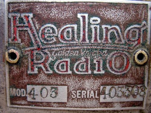 Minor 403 Ch= 43; Healing, A.G., Ltd.; (ID = 1532093) Radio