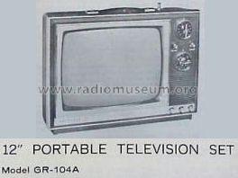 12' Portable Television Set GR-104A; Heathkit Brand, (ID = 675080) Televisión
