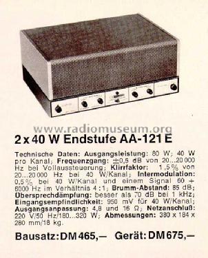 Amplifier AA-121E; Heathkit Brand, (ID = 758273) Ampl/Mixer