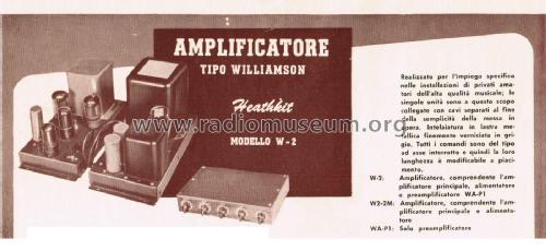 Amplifier Williamson Type W-2; Heathkit Brand, (ID = 2715245) Ampl/Mixer