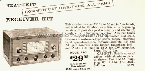 AR-3; Heathkit Brand, (ID = 2649561) Amateur-R