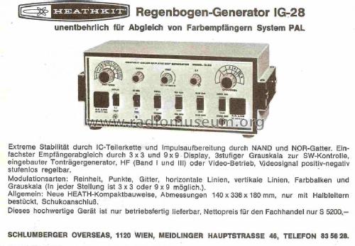 Bar Generator IG-28; Heathkit Brand, (ID = 762175) Equipment