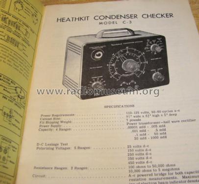 Condenser Checker C-3; Heathkit Brand, (ID = 1939170) Equipment