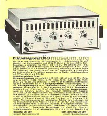 Eichmarkengenerator IG-14; Heathkit Brand, (ID = 758002) Equipment