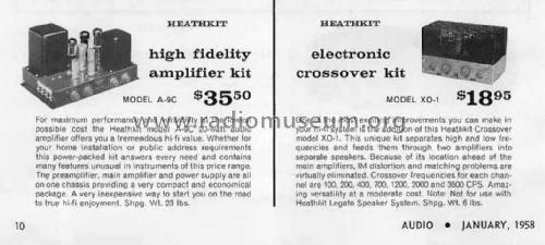 Electronic Crossover XO-1; Heathkit Brand, (ID = 2986132) Ampl/Mixer