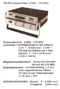 Frequency Scaler IB-102; Heathkit Brand, (ID = 771955) Equipment