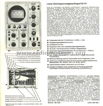 Gleichspannungsoszillograf IO-14; Heathkit Brand, (ID = 757999) Equipment