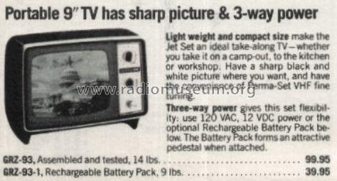 GRZ-93 ; Heathkit Brand, (ID = 599387) Television