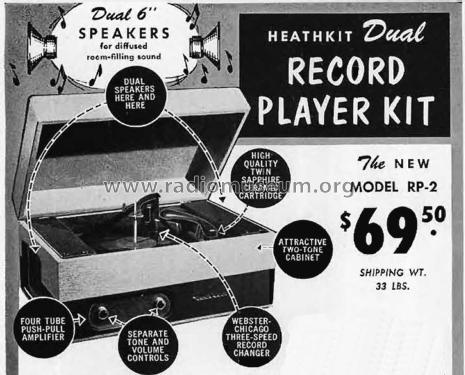 Dual Record Player Kit RP-2; Heathkit Brand, (ID = 1800444) R-Player