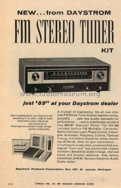 Daystrom High Fidelity FM - FM Stereo Tuner DA-390; Heathkit Brand, (ID = 2630938) Radio