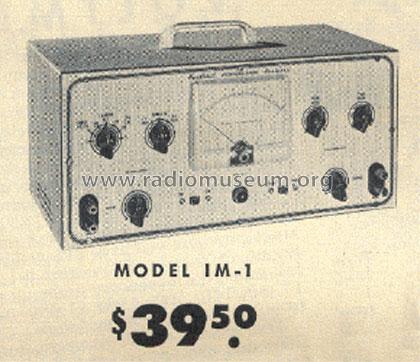 Intermodulation Analyzer IM-1; Heathkit Brand, (ID = 126336) Equipment