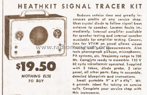 Signal Tracer T-1; Heathkit Brand, (ID = 2727494) Equipment