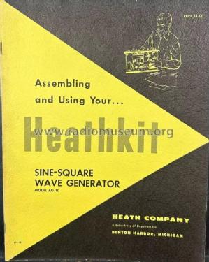 Sine Square Generator AG-10; Heathkit Brand, (ID = 3109934) Equipment