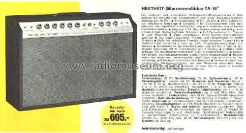 TA-16; Heathkit Brand, (ID = 758005) Ampl/Mixer