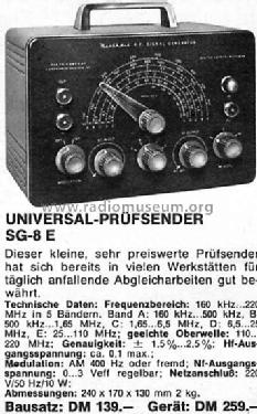 Universal-Prüfsender SG-8E; Heathkit Brand, (ID = 294081) Equipment