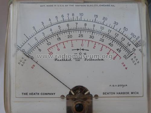 Vacuum Tube Voltmeter V-6; Heathkit Brand, (ID = 1492049) Equipment