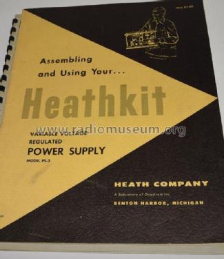 Variable Voltage Regulated Power Supply PS-3; Heathkit Brand, (ID = 2806681) Equipment