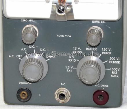 Vacuum tube voltmeter V-7A; Heathkit Brand, (ID = 1904747) Equipment