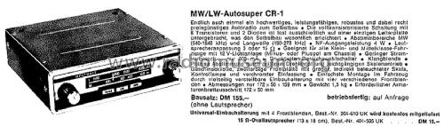 CR-1; Heathkit UK by (ID = 2236476) Car Radio