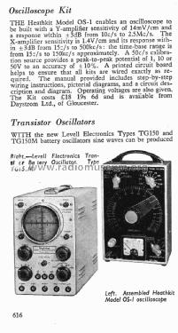 Oscilloscope Kit OS-1; Heathkit UK by (ID = 1860421) Equipment