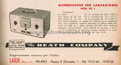 Laboratory Power Supply PS-1; Heathkit Brand, (ID = 2859806) Power-S