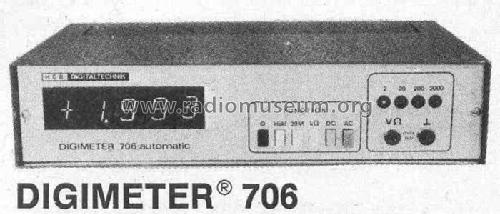 Digimeter 'Digital Multimeter' 706; HEB Rudolf Herzog (ID = 427008) Ausrüstung