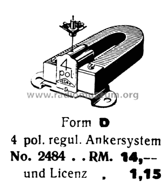 Ankersystem Form D; Hegra, Hekra, Marke, (ID = 1887235) Radio part