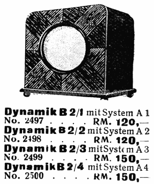 Dynamik - Gehäuselautsprecher B2/1; Hegra, Hekra, Marke, (ID = 1887387) Speaker-P