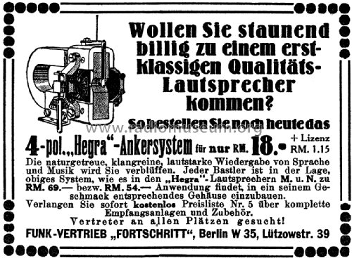 Gehäuselautsprecher Form N; Hegra, Hekra, Marke, (ID = 1776055) Speaker-P