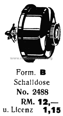 Schalldose Form B Microphone/PU Hegra, Hekra, Marke, | Radiomuseum