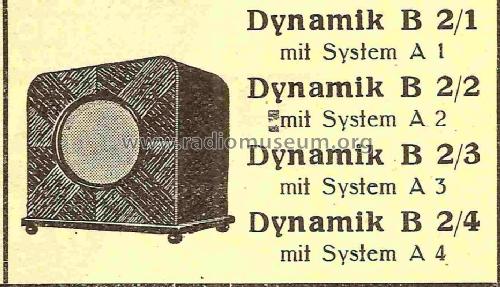 Dynamik - Gehäuselautsprecher B2/1; Hegra, Hekra, Marke, (ID = 824093) Speaker-P